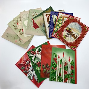 cartes de Noël vintage des années 1950 - Lot de 13 cartes xmas - chritsmas vintage cards