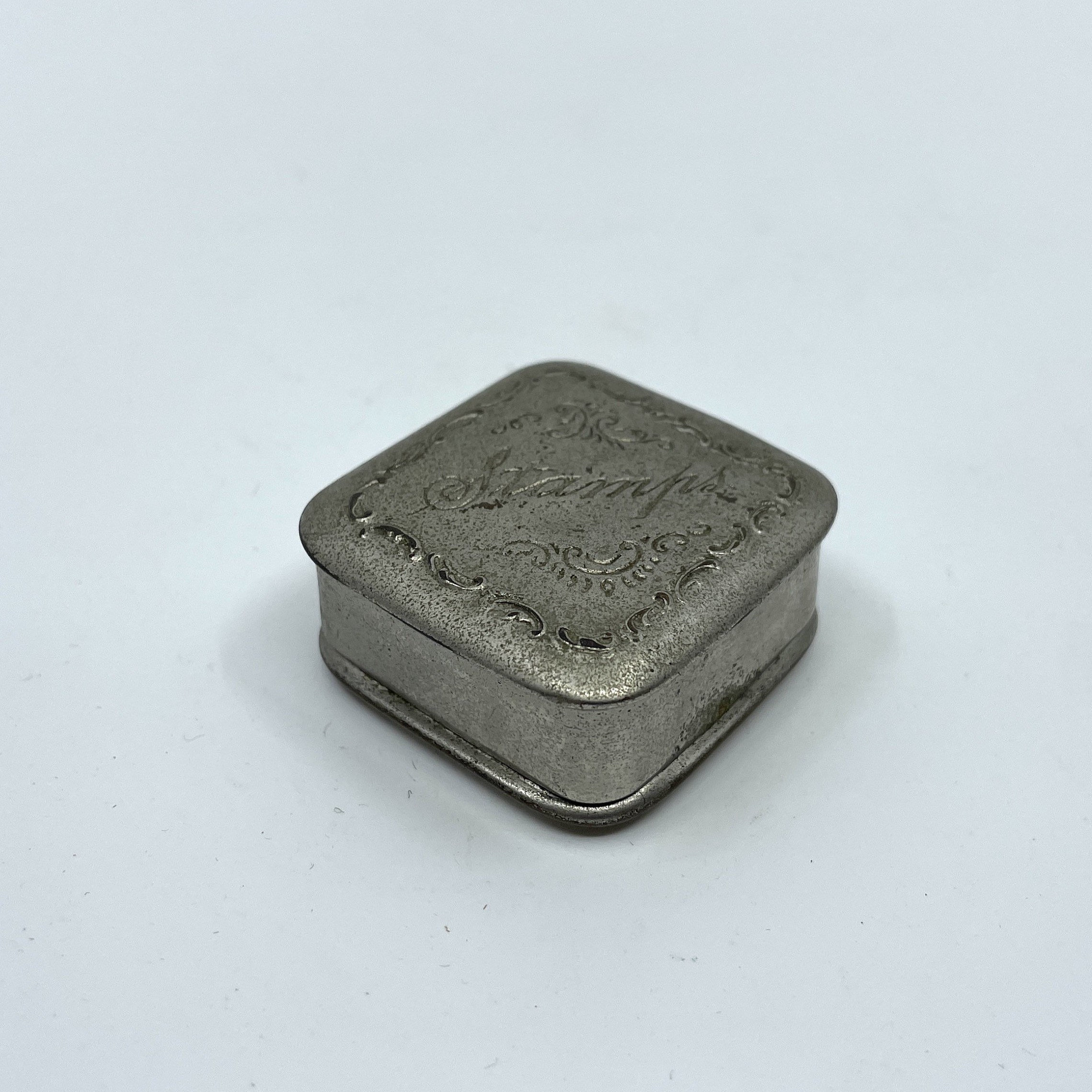 Boîte à Rouleaux / Distributeur De Timbres Lunt En Argent Sterling - Monogrammée, Style Mid-century