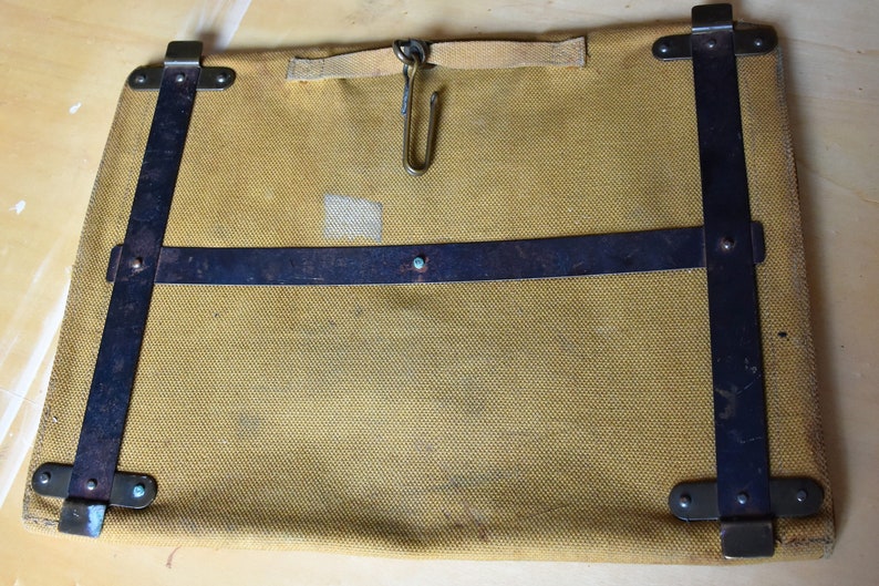 Vintage Military Canvas Document Holder Etsy