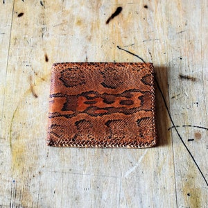 Portefeuille vintage en cuir véritable