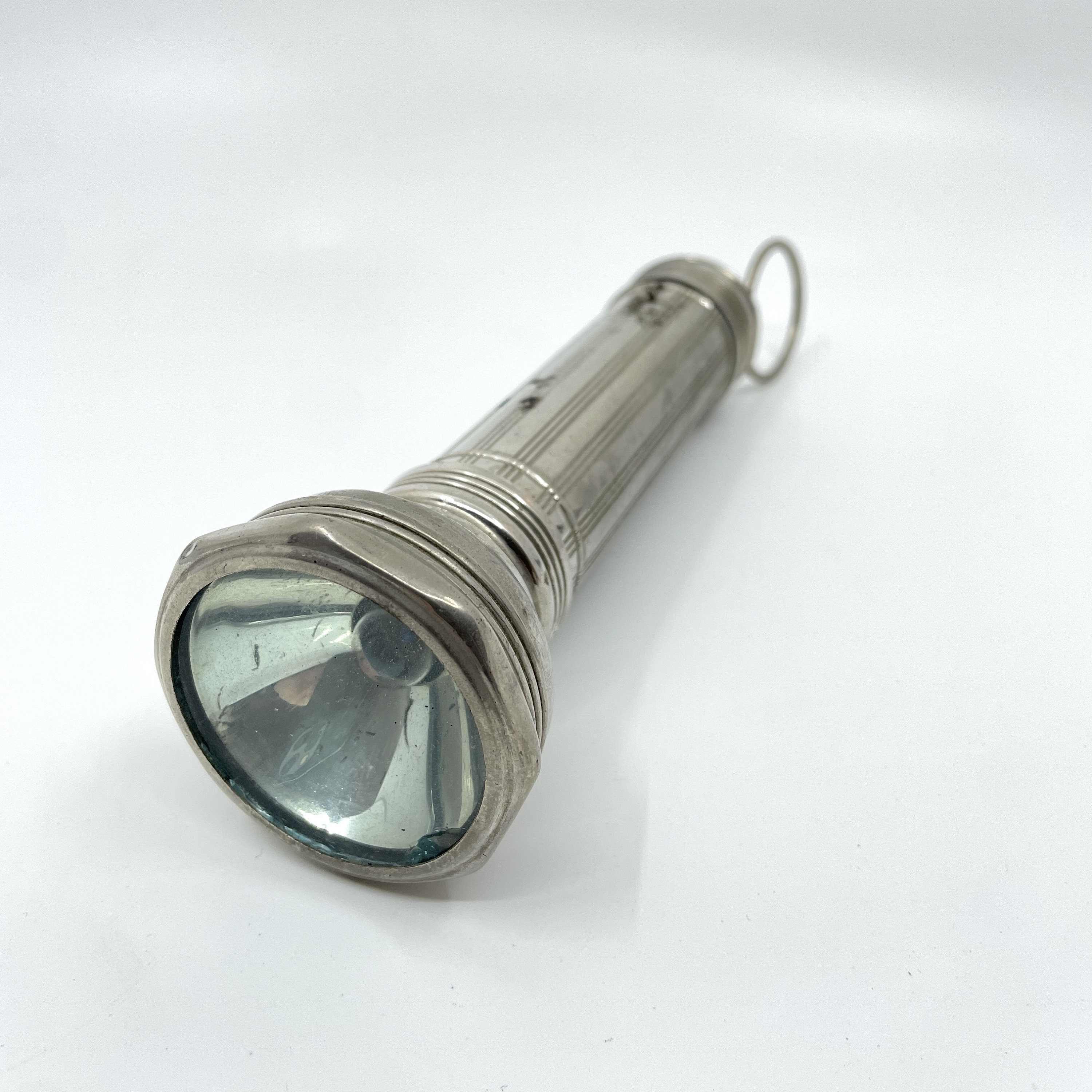 Lampe De Poche Vintage Eveready - Métal, Batterie Jaune - Époque 1900-1940 - Inde - Objet De Collection