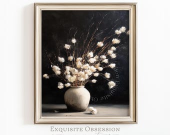 Stampa digitale con fiori selvatici secchi e suggestivi – Accogliente illustrazione in stile rustico vintage (Download digitale)