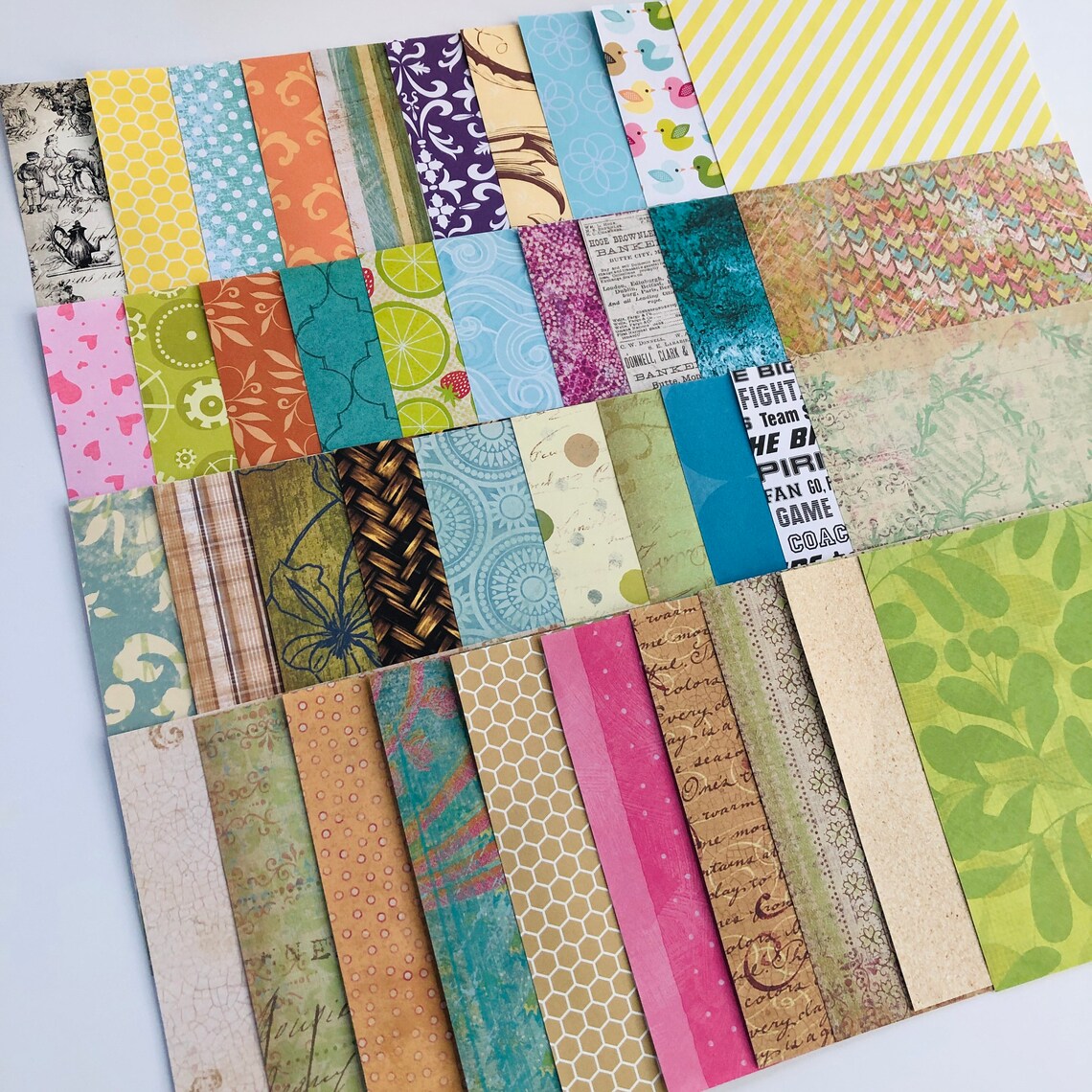 40 Pieces of Scrapbooking Paper in 6x6 Size Great for Paper Etsy