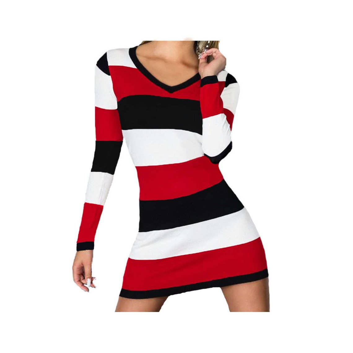 Red and Black Stripe Game Day Dress Etsy