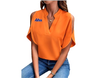 Astros Cold Shoulder Blouse