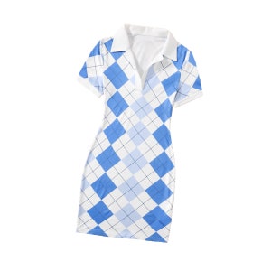 Carolina Blue Argyle Dress