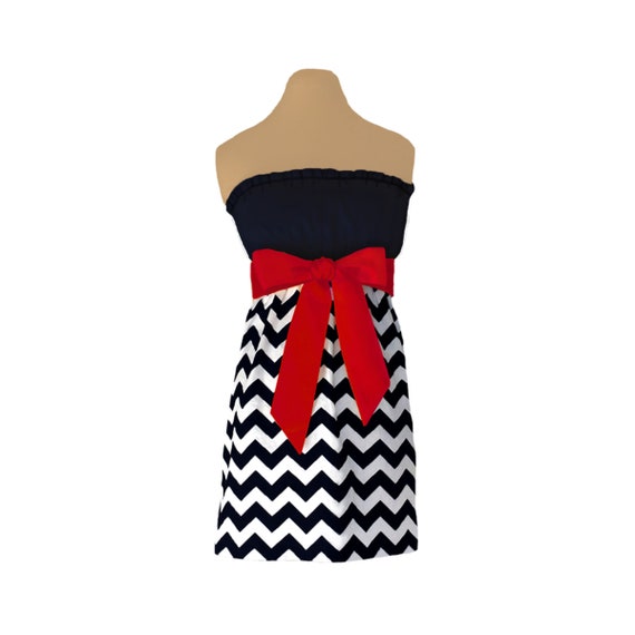 Red Black Chevron Game Day Dresses - Etsy