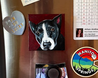 Fridge Magnet Pet Portrait Painting