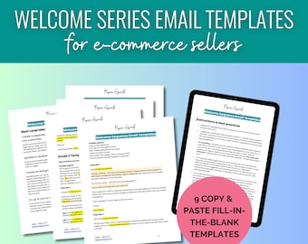 Welcome Series Email Templates