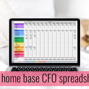 Personal finance spreadsheet - family budget and bookkeeping template - the home base CFO spreadsheet