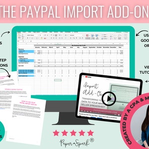 PayPal importtillägg - bokföringsmall för PayPal-säljare - redovisningskalkylblad