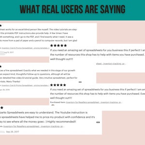 Inventory for Resellers spreadsheet inventory tracking, pricing, and cost of goods sold for retailers, supply shops, and resellers image 9