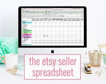 Etsy Seller Spreadsheet - bookkeeping template for Etsy shop owners - accounting spreadsheet