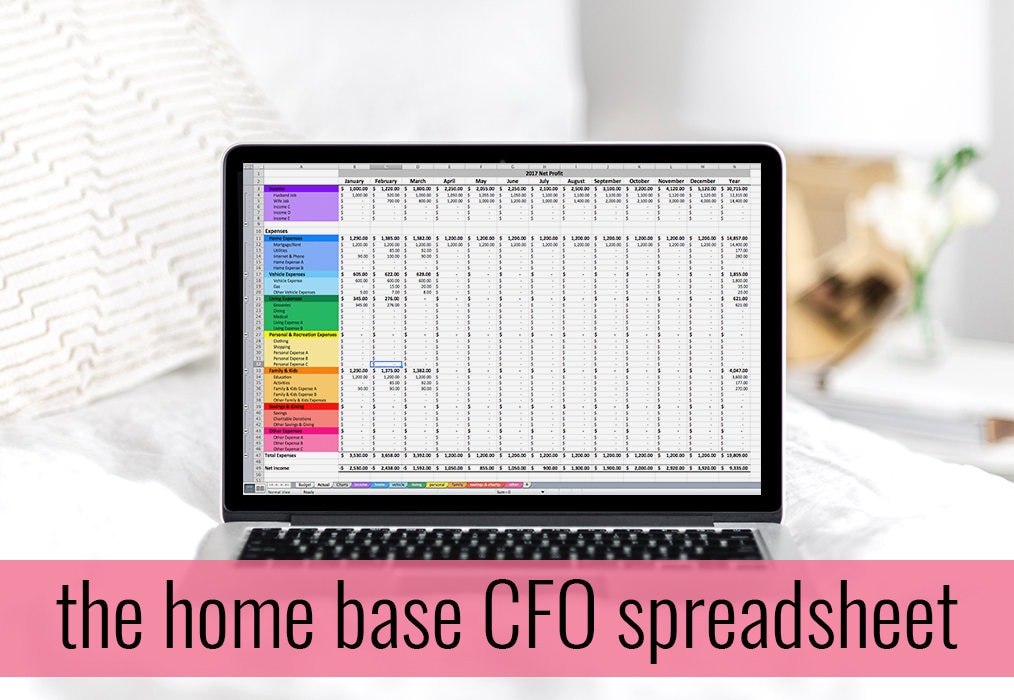 Personal Finance Spreadsheet - Family Budget and Bookkeeping Template ...