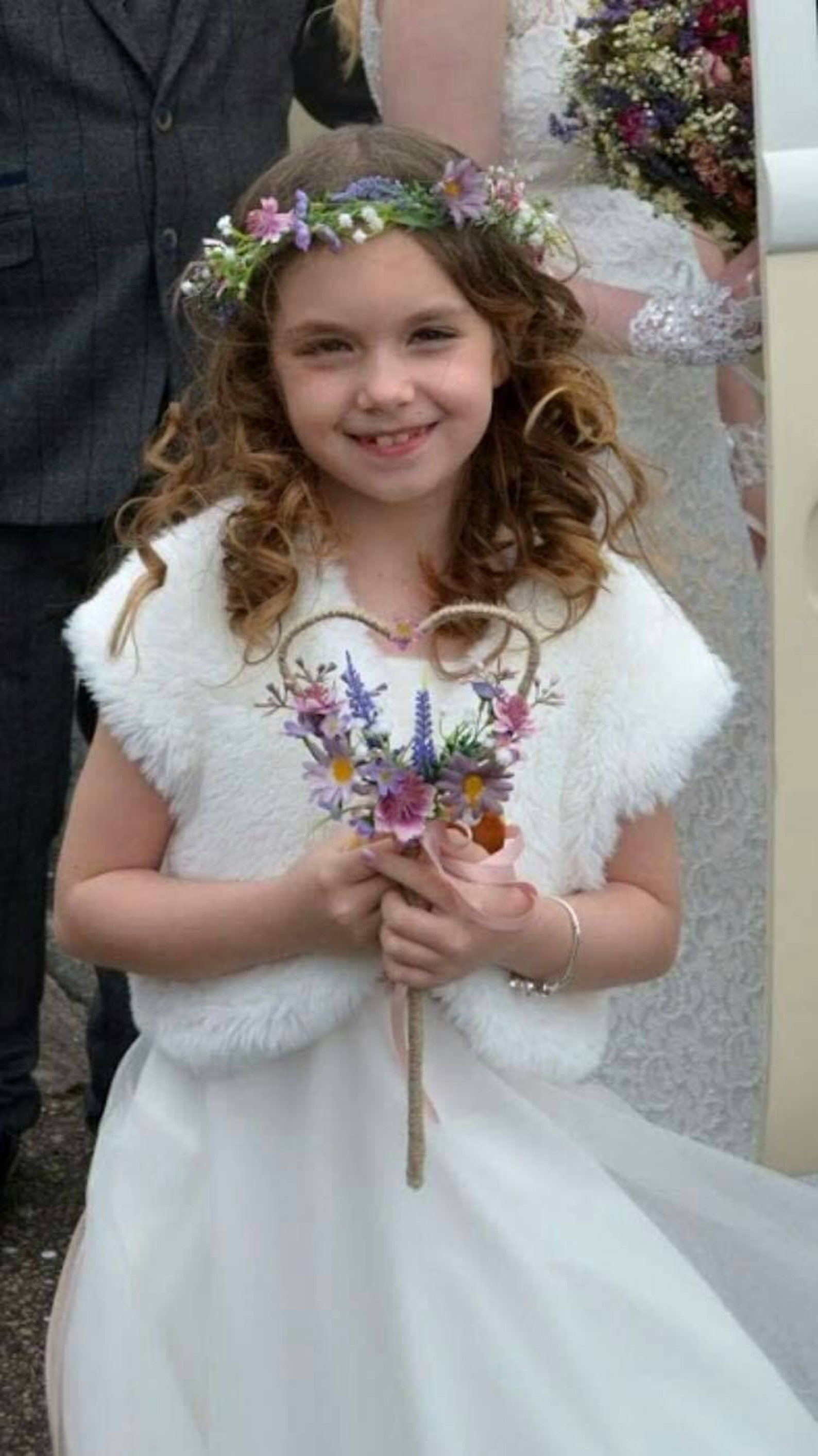 Silk Flower Girl Bridesmaid Matching Wildflowers and Lavender Etsy UK