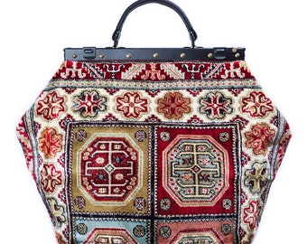 Sac-Voyage Aztec Red - large Mary Poppins Victorian Carpet Bag