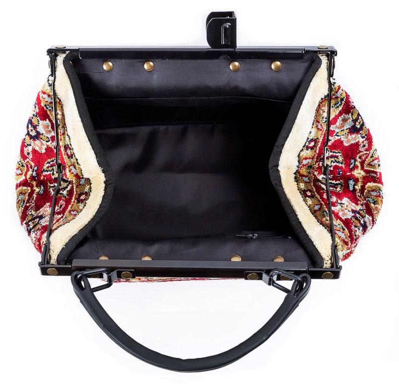 Small Gladstone Carpet Bag Exquisite Firebird Light Mary Etsy