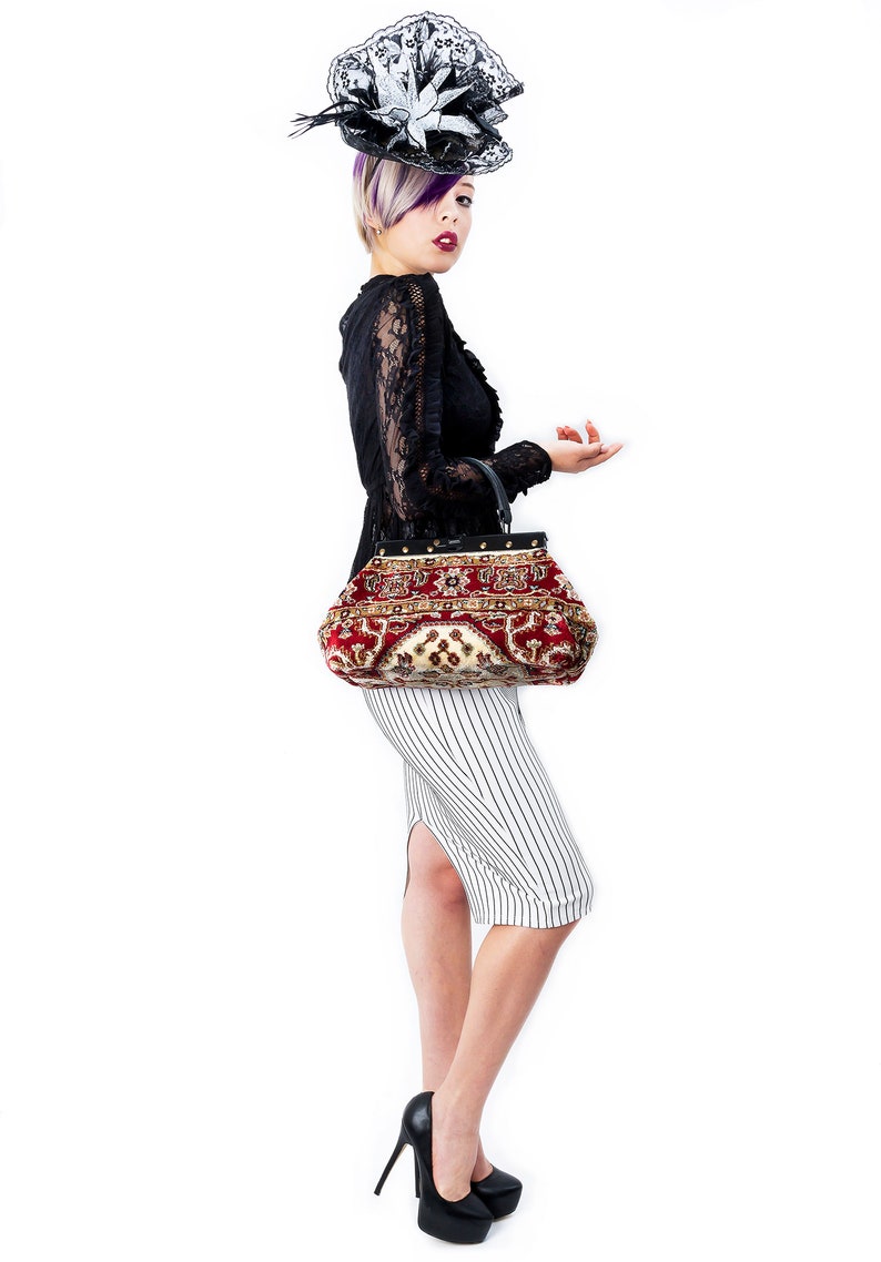 Small Gladstone Carpet Bag Exquisite Firebird Light Mary Etsy UK