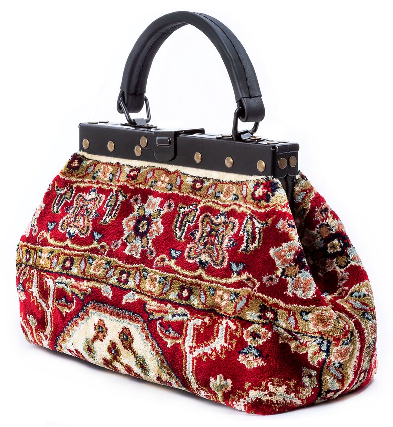 Small Gladstone Carpet Bag Exquisite Firebird Light Mary Etsy