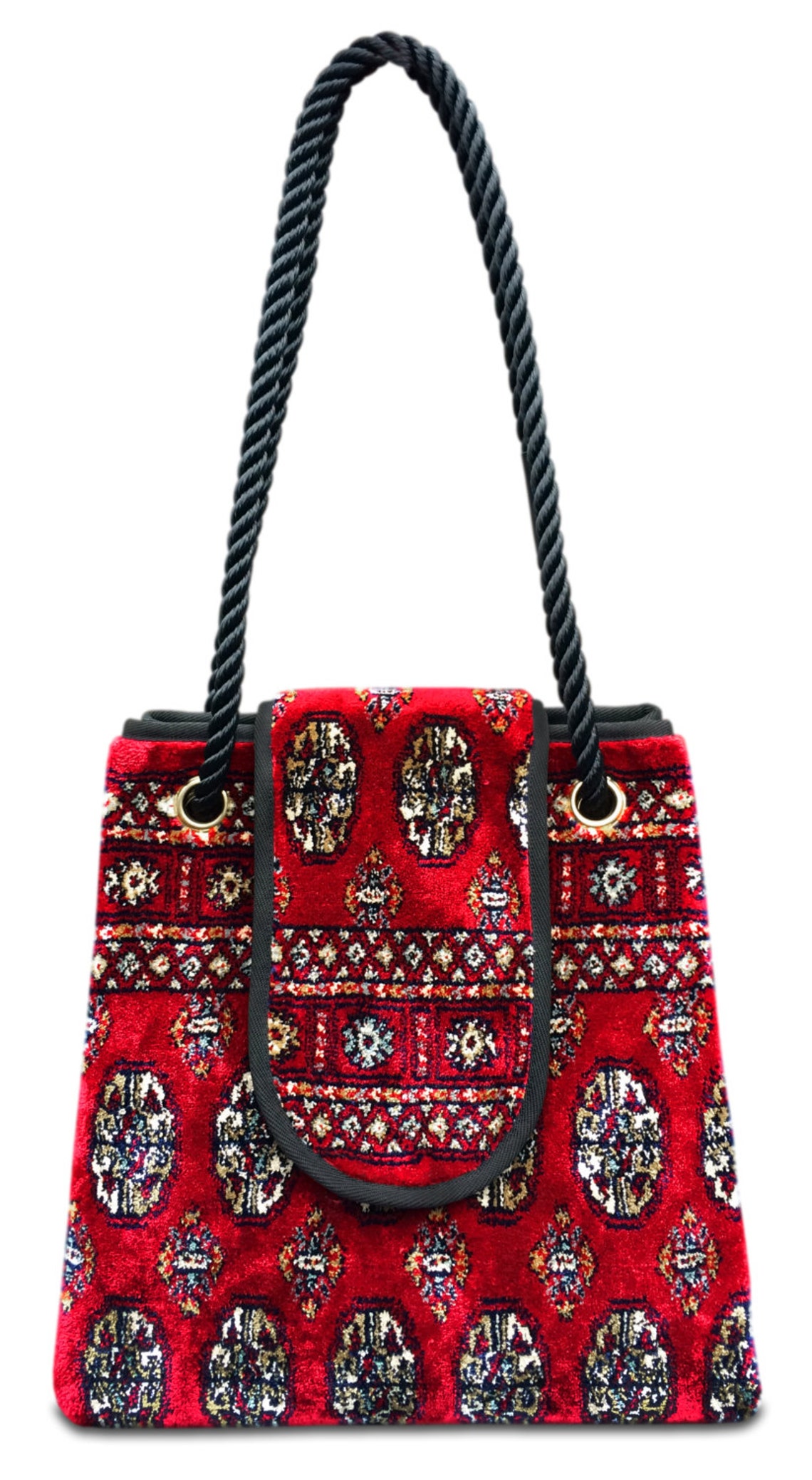 Vintage style Carpet Bag Tote Bag TORBA PLUS Bukhara Red Etsy