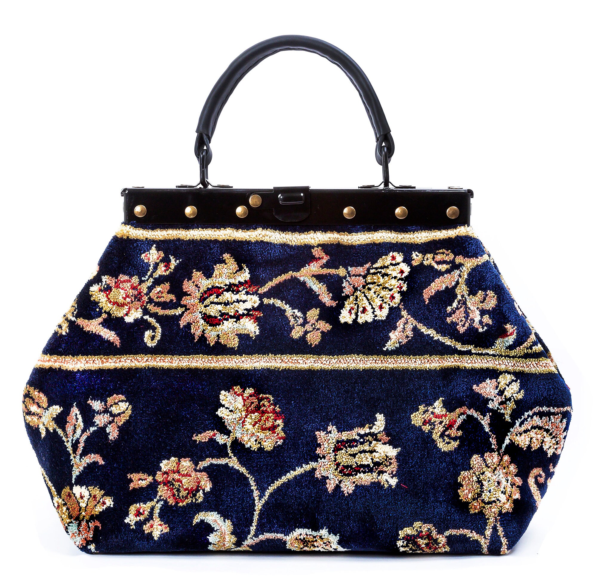 Classic Gladstone Carpet Bag Heirloom Pergola Navy Mary | Etsy UK