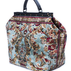 Sac-Voyage Blossom Silver - large Mary Poppins Victorian Carpet Bag