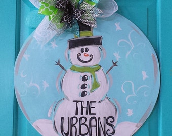 Christmas Ornament Wood Door Hanger By Simplyadoorable Etsy