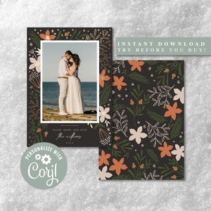 Holiday Christmas Card | Photo Card | Editable Template, Printable, Instant Download | Corjl