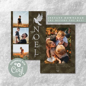 Holiday Christmas Card | Photo Card | Editable Template, Printable, Instant Download | Corjl