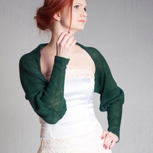 Hochzeit Bolero Shrug Puffärmelbolero Brautjungfer Pullover Abendkleid vertuschen Jacke Bolero Hochzeit Umhang Bild 1