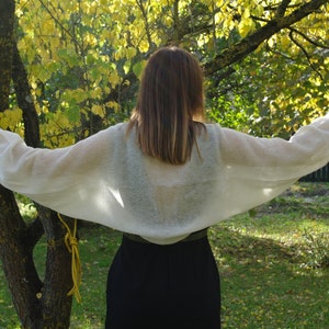 White Bolero Bridal Bolero Ivory Wrap Bridal jacket Handmade Shrug Soft Bolero Bridal Cape Wedding Jacket Bridal Sweater