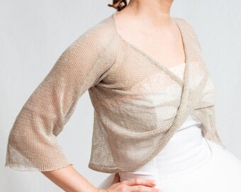 linen bolero jacket