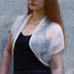 Bridal bolero Wedding  jacket ivory  bolero Bridal cover up knit bolero mohair sweater wedding bolero Jacket