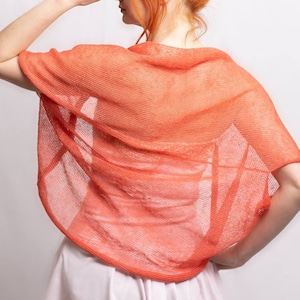 Knit Linen Bolero Jacket summer Cover up Wedding Cardigan handmade top vest image 6