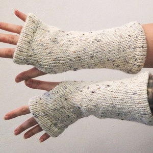 Knit Mittens Fingerless Gloves Ivory gloves wedding gloves fingerless mittens Arm Warmers wool Mittens  winter mittens Christmas Gift
