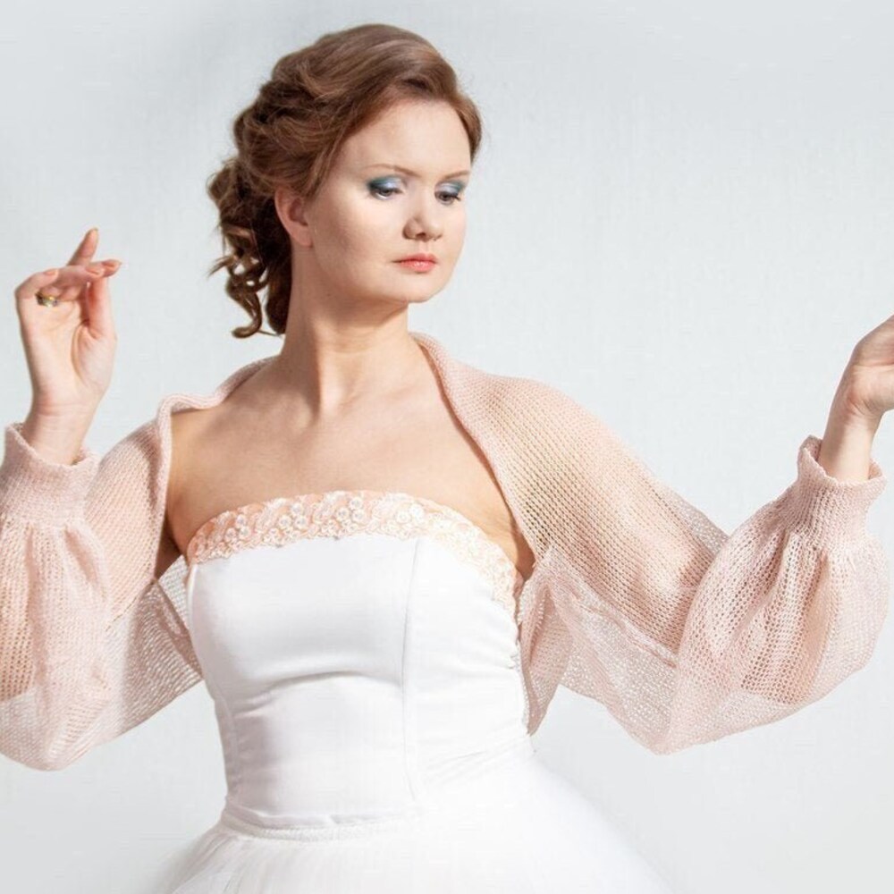 SUSY HALF SLEEVE LINEN BOLERO