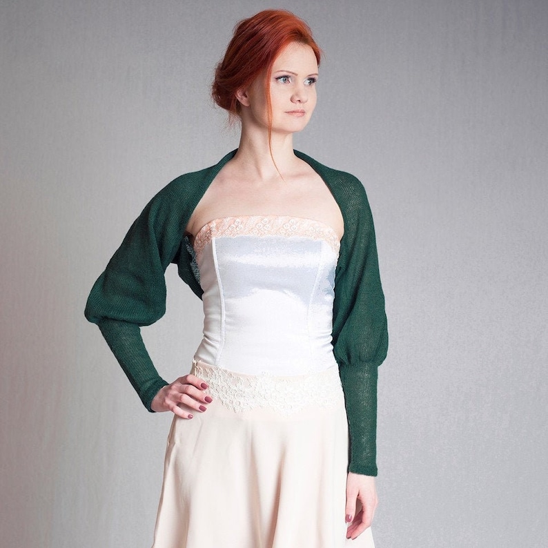 Wedding Bolero shrug puff sleeve bolero Bridesmaid sweater Etsy