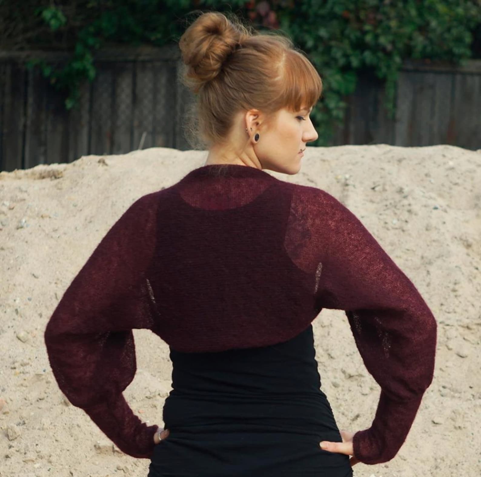 Puff Sleeve Bolero Wedding Sweater Handmade Mohair Shrug Etsy