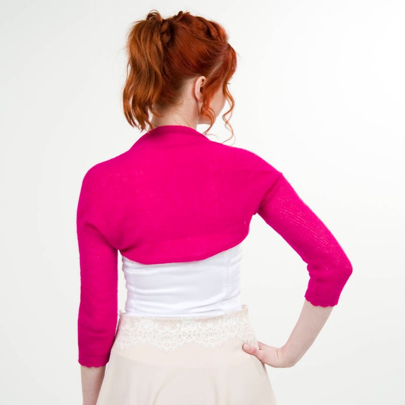 Wedding bolero Fuchsia Pink bolero pink jacket wedding shrug Etsy