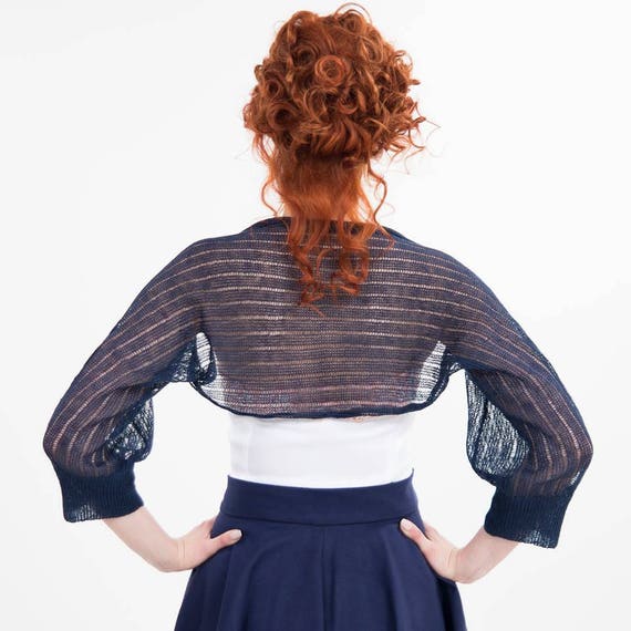 linen bolero jacket