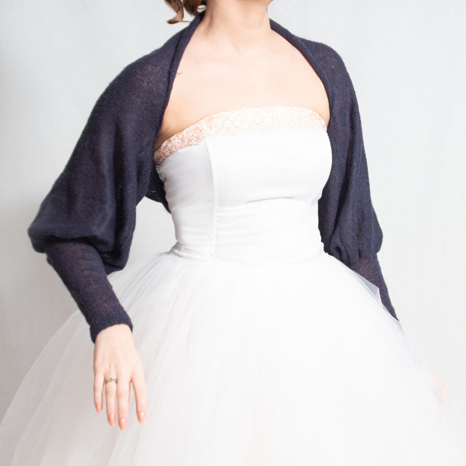 Bridal Bolero wedding bolero knit bridal shrug puff sleeve Etsy