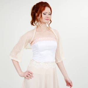 Linen Bolero Bridal Shrug Summer top jacket knit cover up