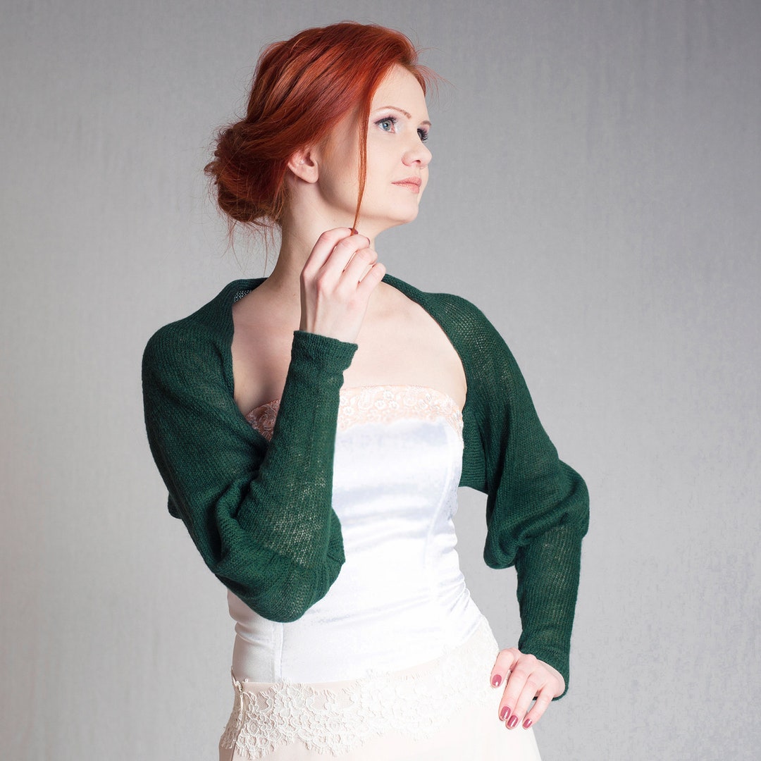 Wedding Bolero Shrug Puff Sleeve Bolero Bridesmaid Sweater Etsy