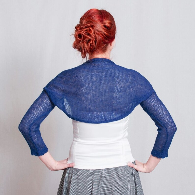Mohair Bolero Blue Shrug Jacket Knit Shrug Blue Bolero Wedding Etsy