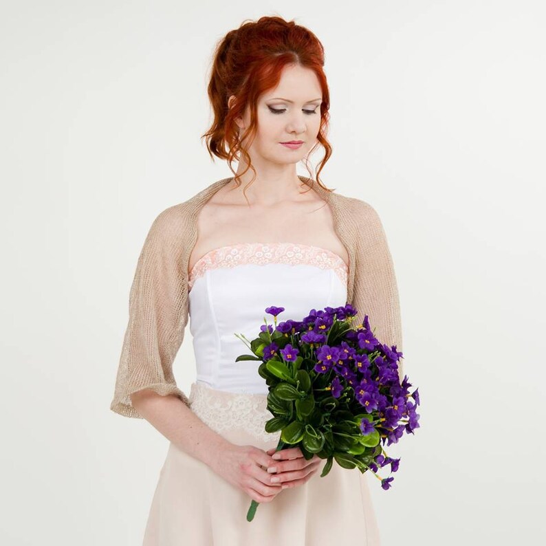 Natural Linen Bolero Summer Linen shrug womens bolero Rustic Etsy