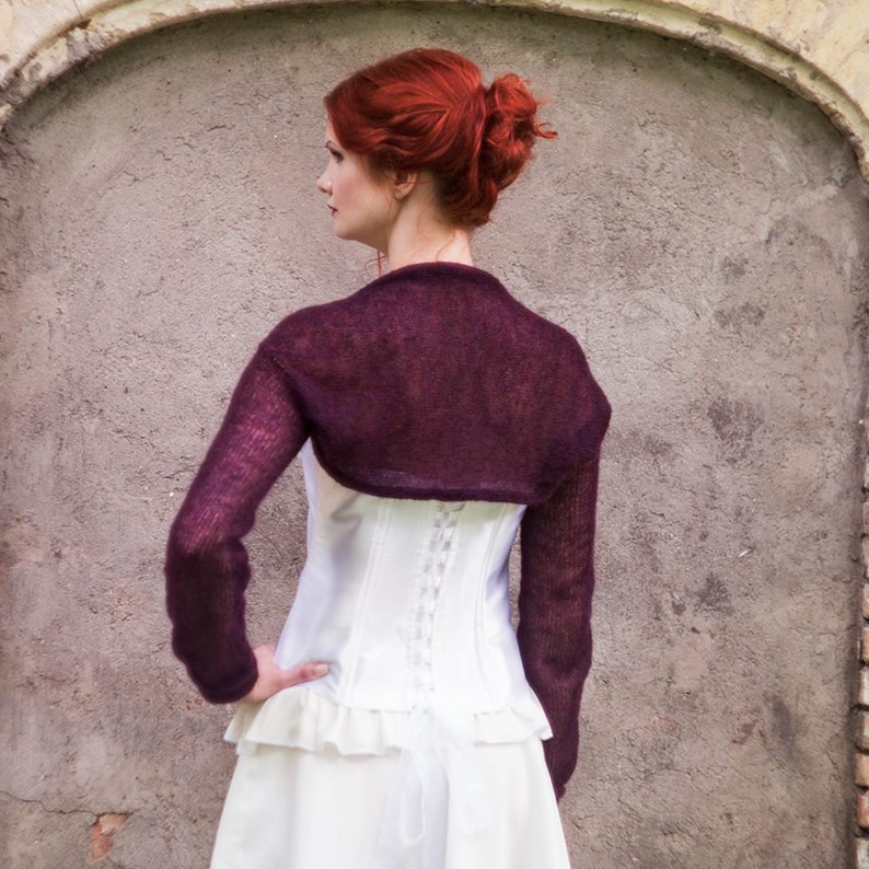 Knit Bolero Shrug Mohair Sweater Wedding Dress Cover up Long Etsy