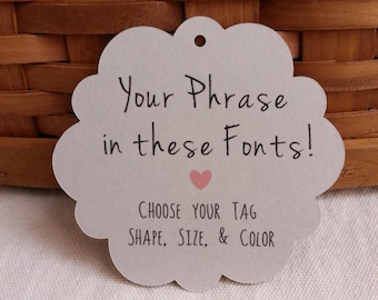 25 Custom Wedding Favor Tags, Custom Favor Tags, Custom Thank You Tags