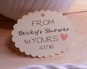 25 From my Shower to Yours Favor Tags, Bridal Shower Favor Tags, Baby Shower Favor Tags, Bubble Bath Favor Tags, Bath Shower Favor Tags