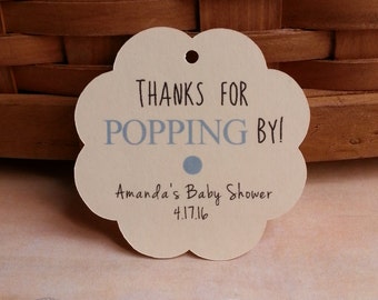 25 Thanks for Popping By Bridal Shower Favor Tags, Thanks for Popping By Baby Shower Favor Tags, Popcorn Favor Tags, Popcorn Favor Tags