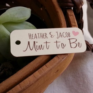 25 Mint to Be Favor Tags, Mint to Be Tags, Wedding Mint Favor Tags